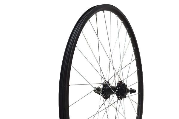 Колесо 27,5"MTB переднее, двойной обод Qijian DA-18 27,5" 32H, втулка Solon DH902F, Disc, 2 промподшипника, крепление IS6, черный